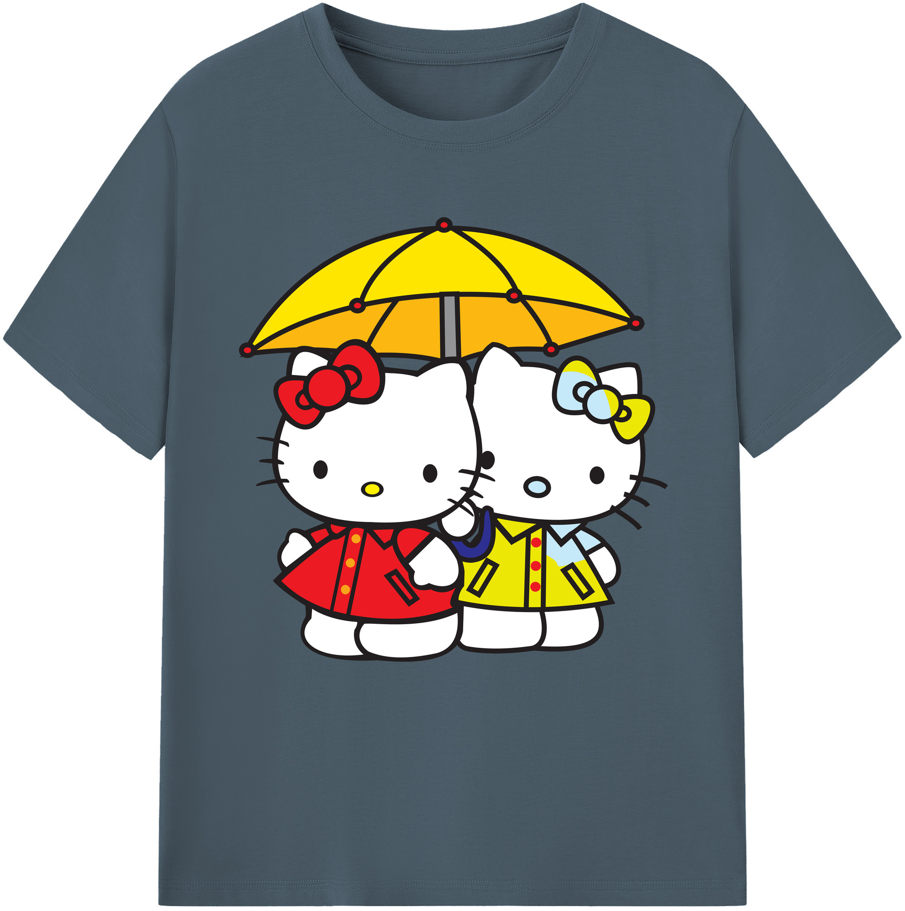 （画像用） Hello Kitty ハローキティ 綿100％半袖Tシャツ（フロントプリント）